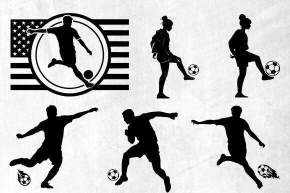 A Brand Designer Reviews the Soccer Player with Ball SVG Bundle