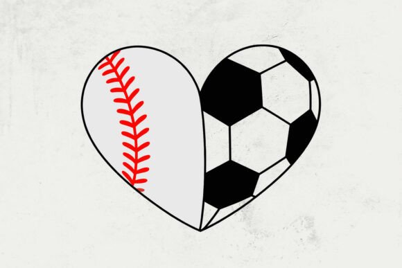 A Review of Baseball & Soccer Heart Graphics for Crafts