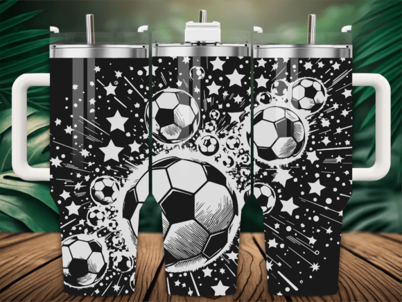 Athletic Star Burst Soccer Tumbler: A Graphics Asset for Crafters