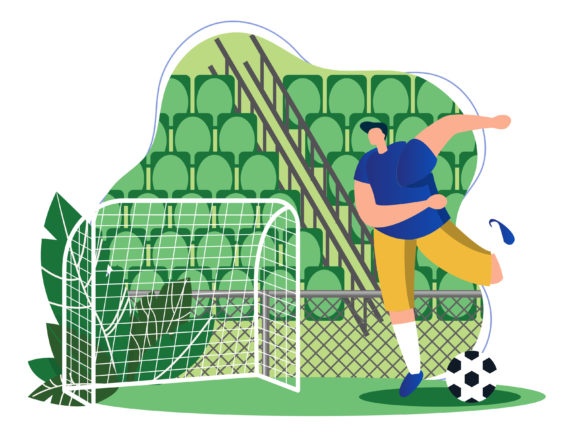 Flat Soccer Stadium Graphics for Modern Illustrations