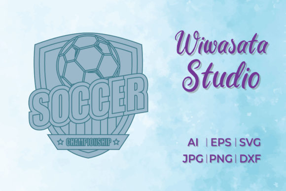 Logo Sport Soccer Blue UI Style: Graphics & Logos Review