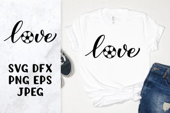 Love Soccer Hand Lettered SVG Cut File – Graphics & Illustrations
