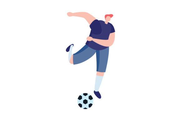 Men Playing Soccer: A Dynamic Graphic for Marketing Illustrations