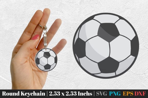 Round Keychain Soccer Ball Design SVG Review