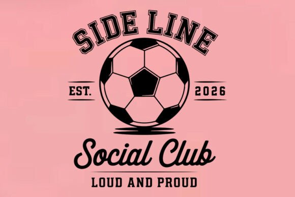 Side Line Soccer Social Club SVG for Modern Graphics & Crafts