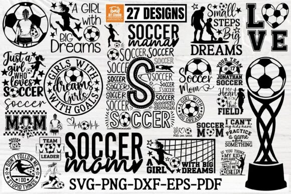 Soccer Girl SVG Bundle for Crafters and Digital Graphics