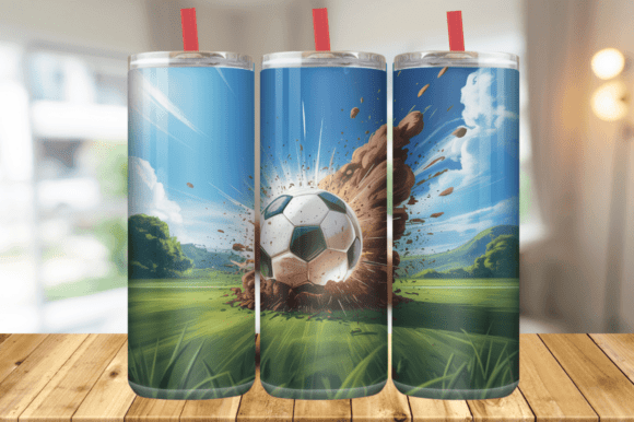 Soccer Lover Dynamic Graphics for Professional Tumbler Wraps