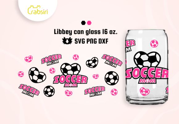 Soccer Mom Libbey Can Glass 16oz: Graphics & Crafts