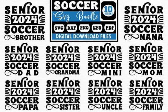 Soccer Svg Design Bundle for Graphics & Crafts Use