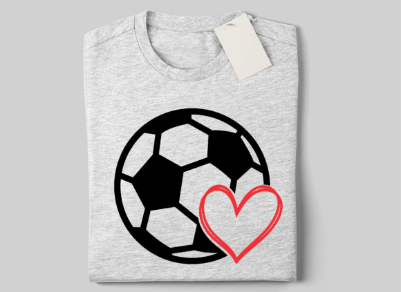 Soccerball Heart Svg: Soccer Ball Heart Graphics & Crafts