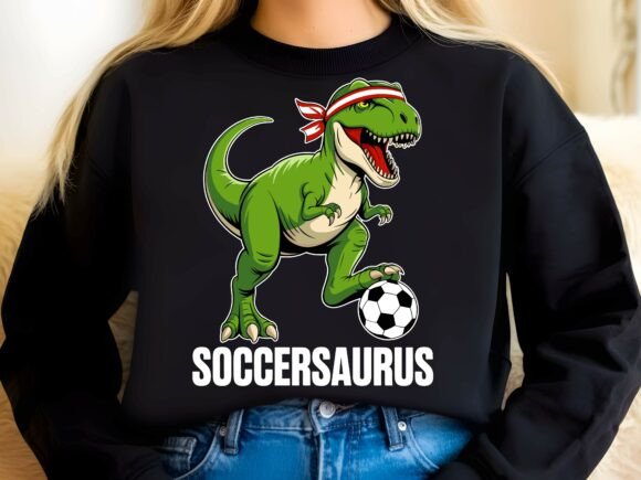 Soccersaurus T-Rex Soccer Dinosaur Graphics for Graphic Templates