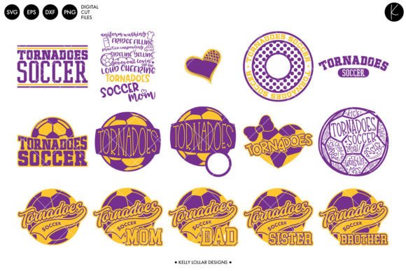Tornadoes Soccer Bundle: Graphics for Crafts